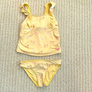 Roxy Tankini with Palm Tree and Beach Hut Print.